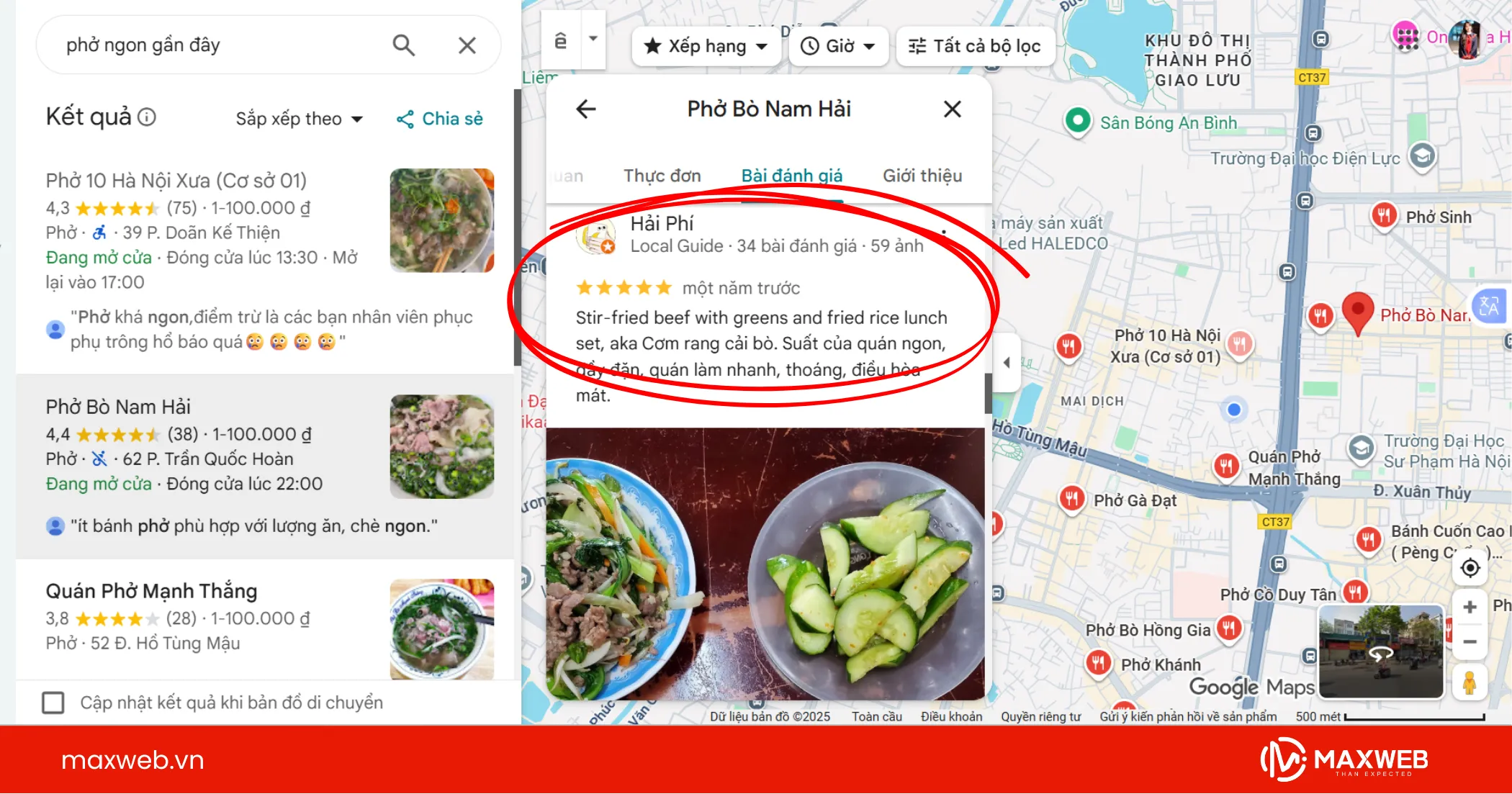 Bước 4 xem chi tiết thông tin quán