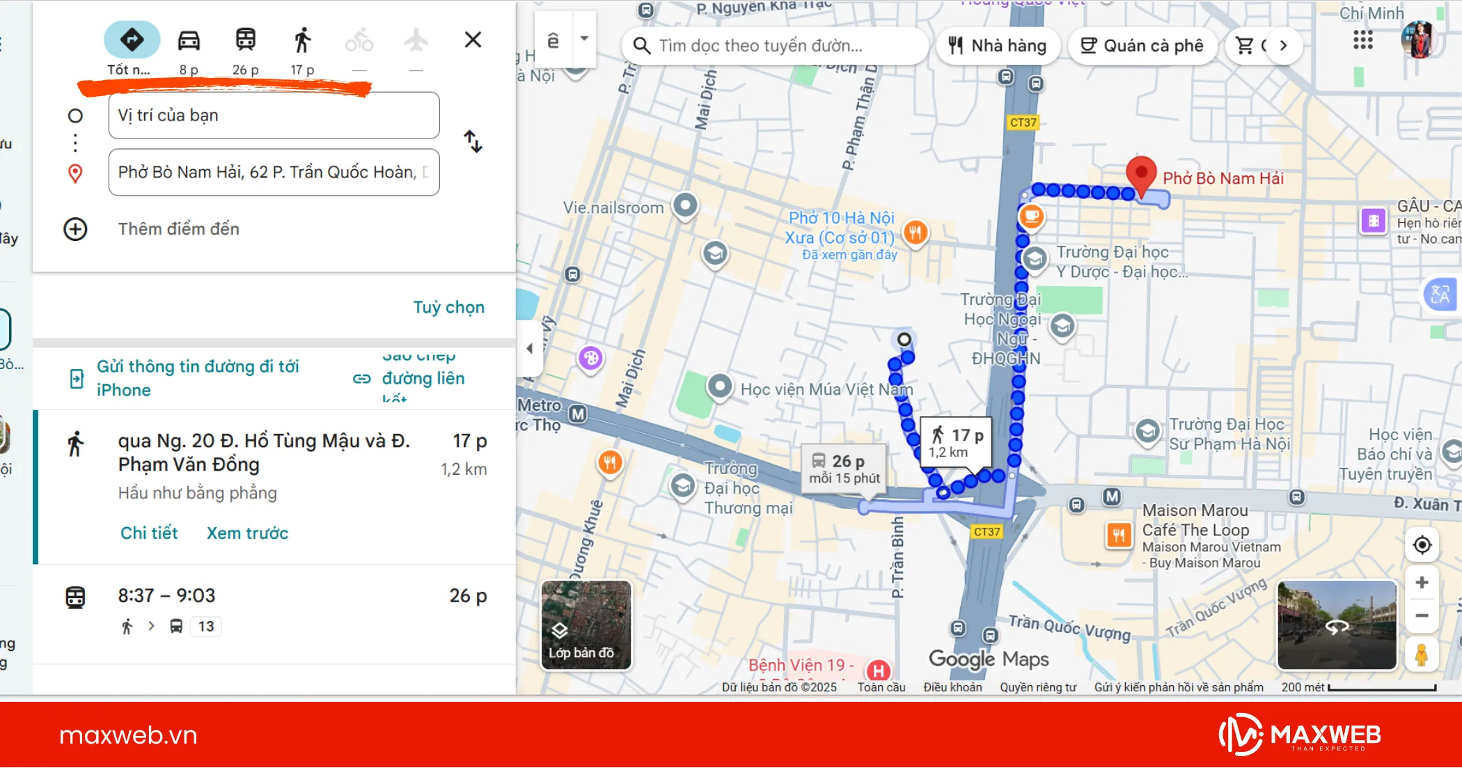 Bước 5 dẫn đường đến quán