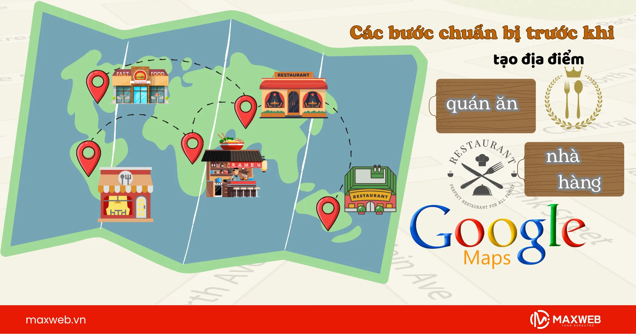 Các bước chuẩn bị trước khi tạo địa điểm quán ăn trên Google Map