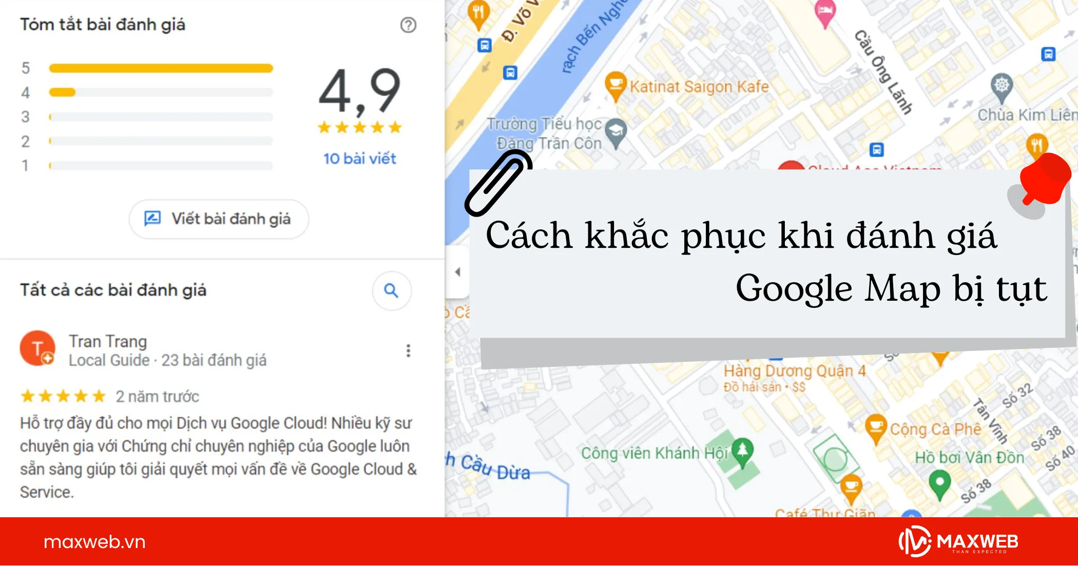 Cách khắc phục khi đánh giá Google Map bị tụt
