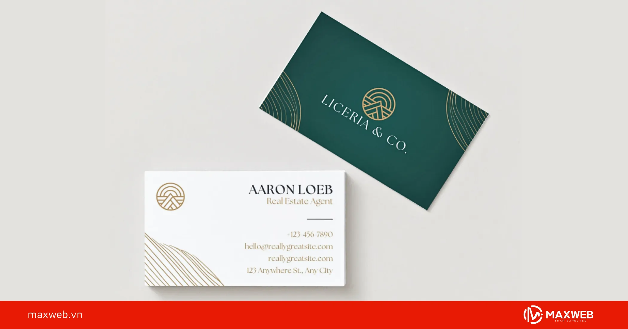 Card visit phong cách tối giản, tinh tế mẫu 2