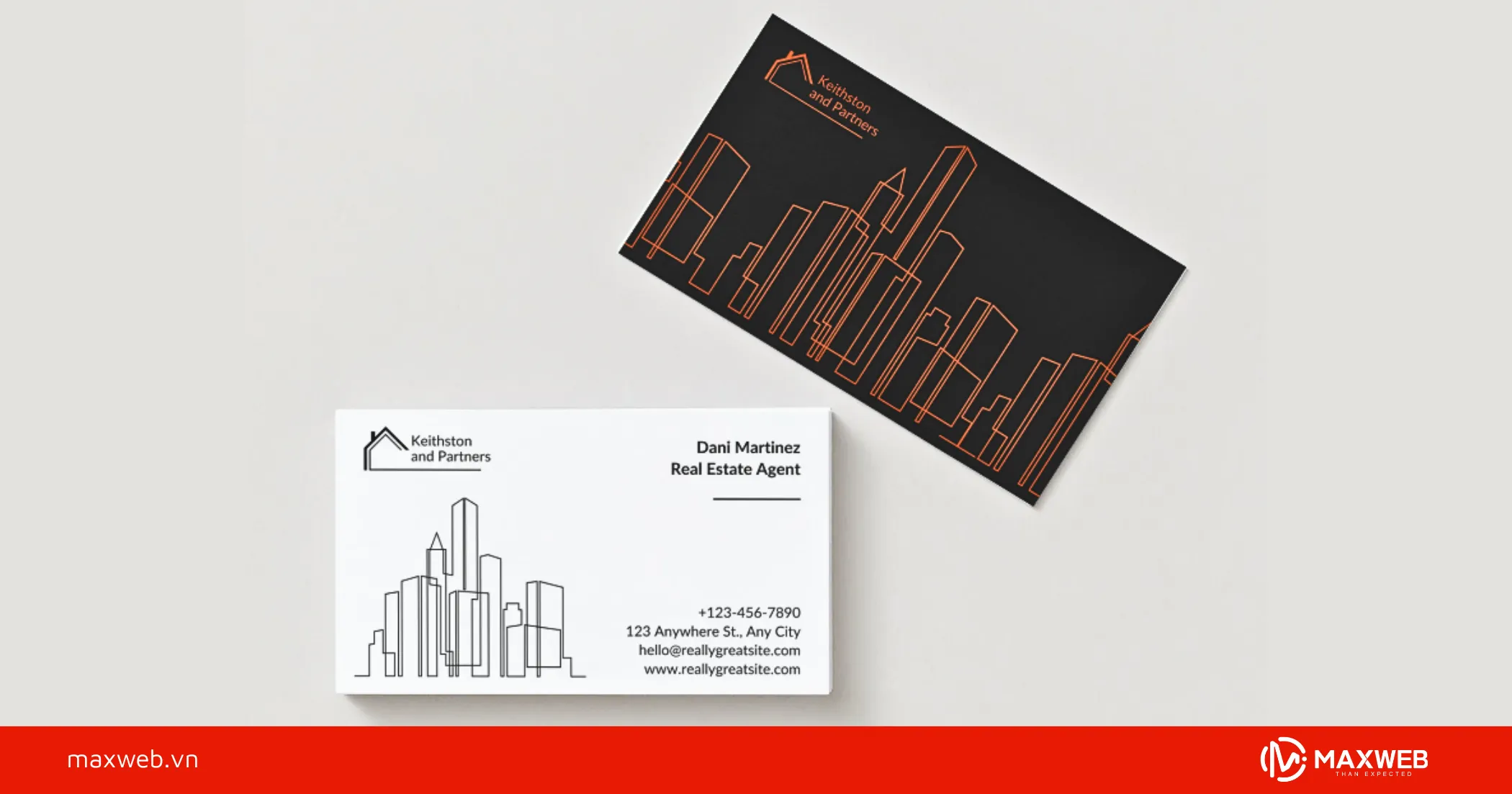 Card visit phong cách tối giản, tinh tế mẫu 4