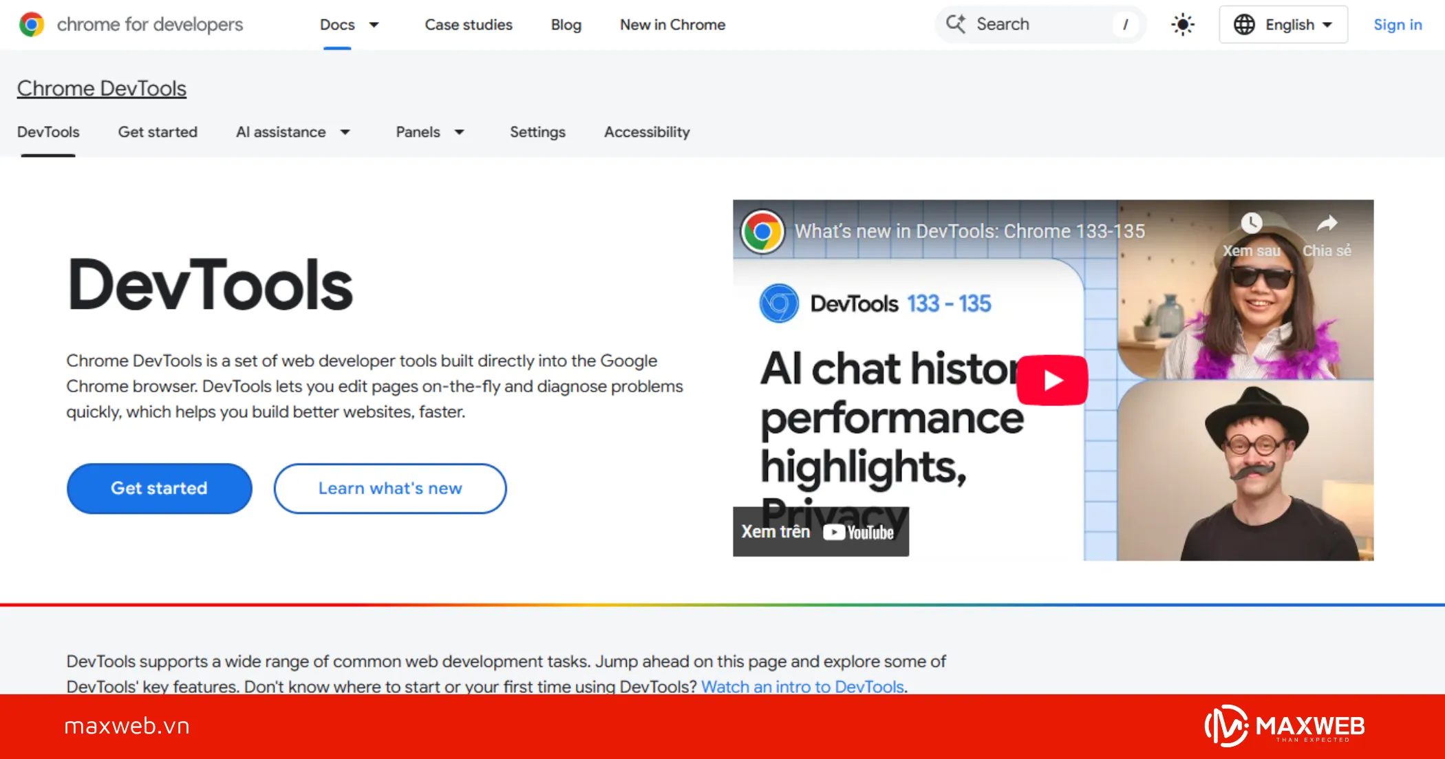 Chrome DevTools Performance