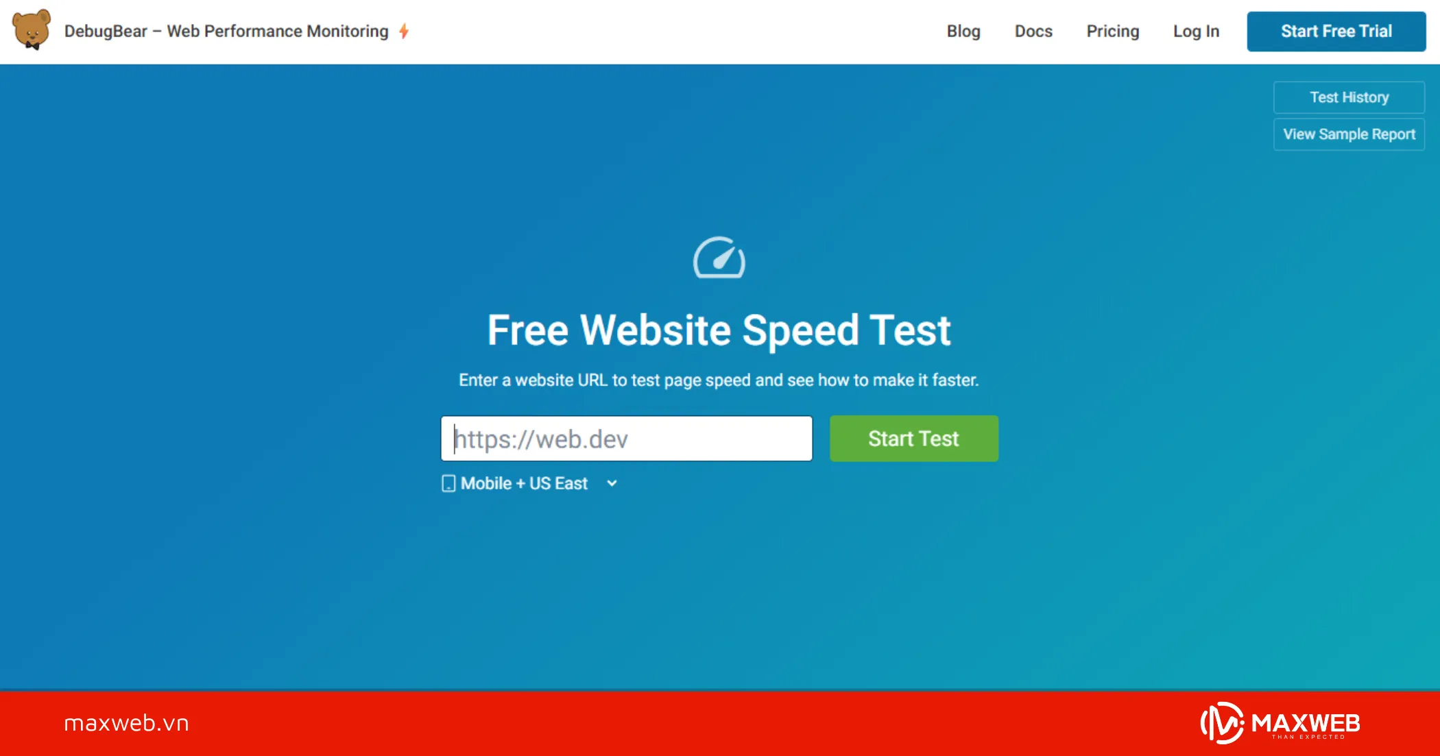 DebugBear Speed Test