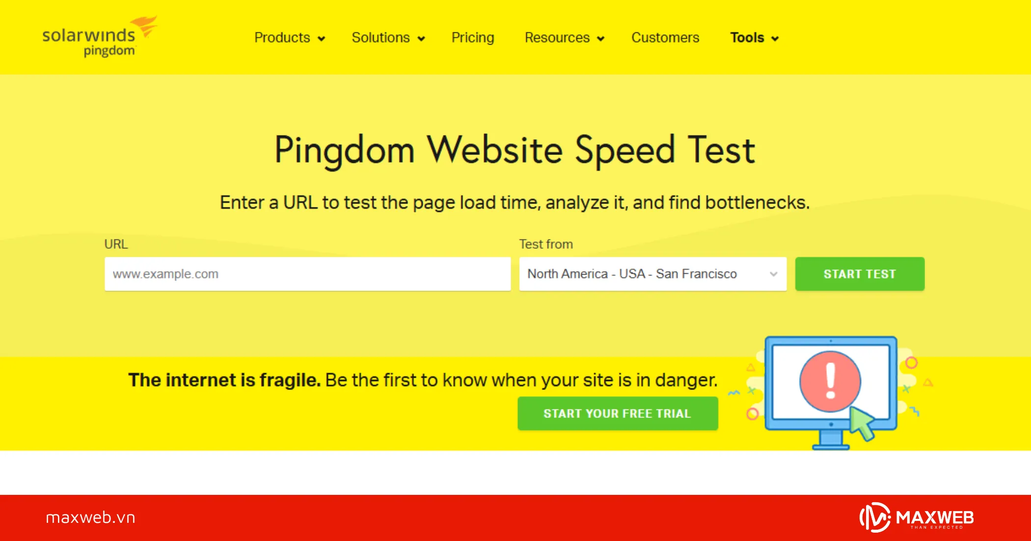 Pingdom Speed Test