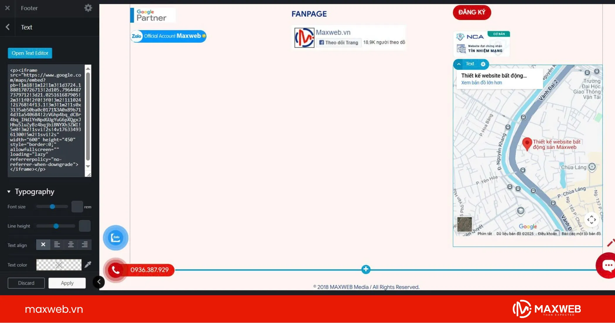 Dán mã nhúng và tùy chỉnh theo mong muốn