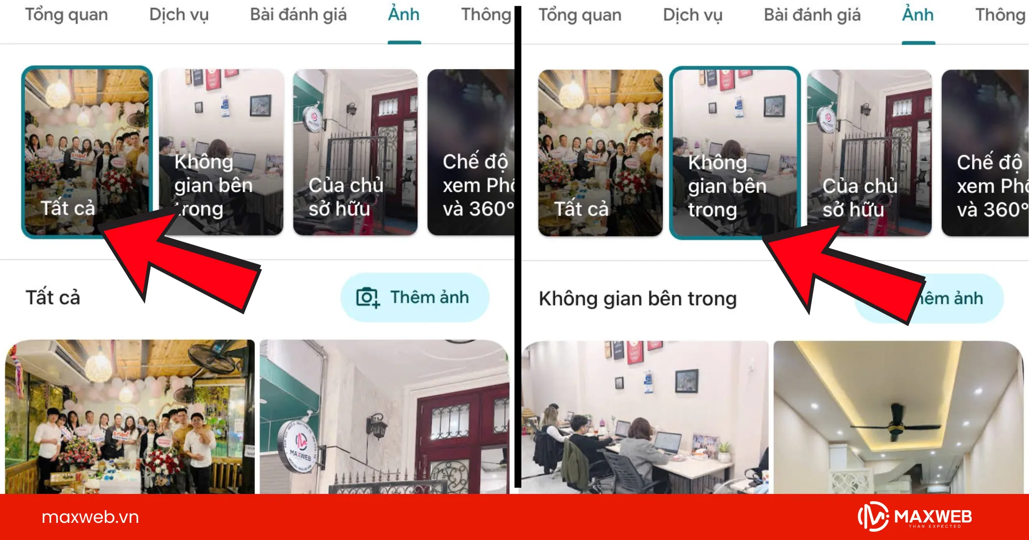 Bước 2: Chọn mục "ảnh" và xem ảnh