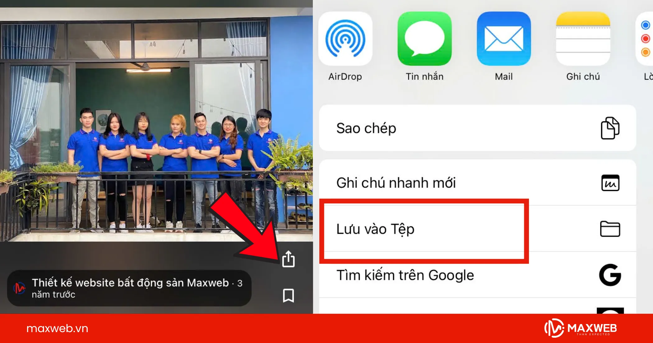 Bước 4: Lưu ảnh về điện thoại của bạn