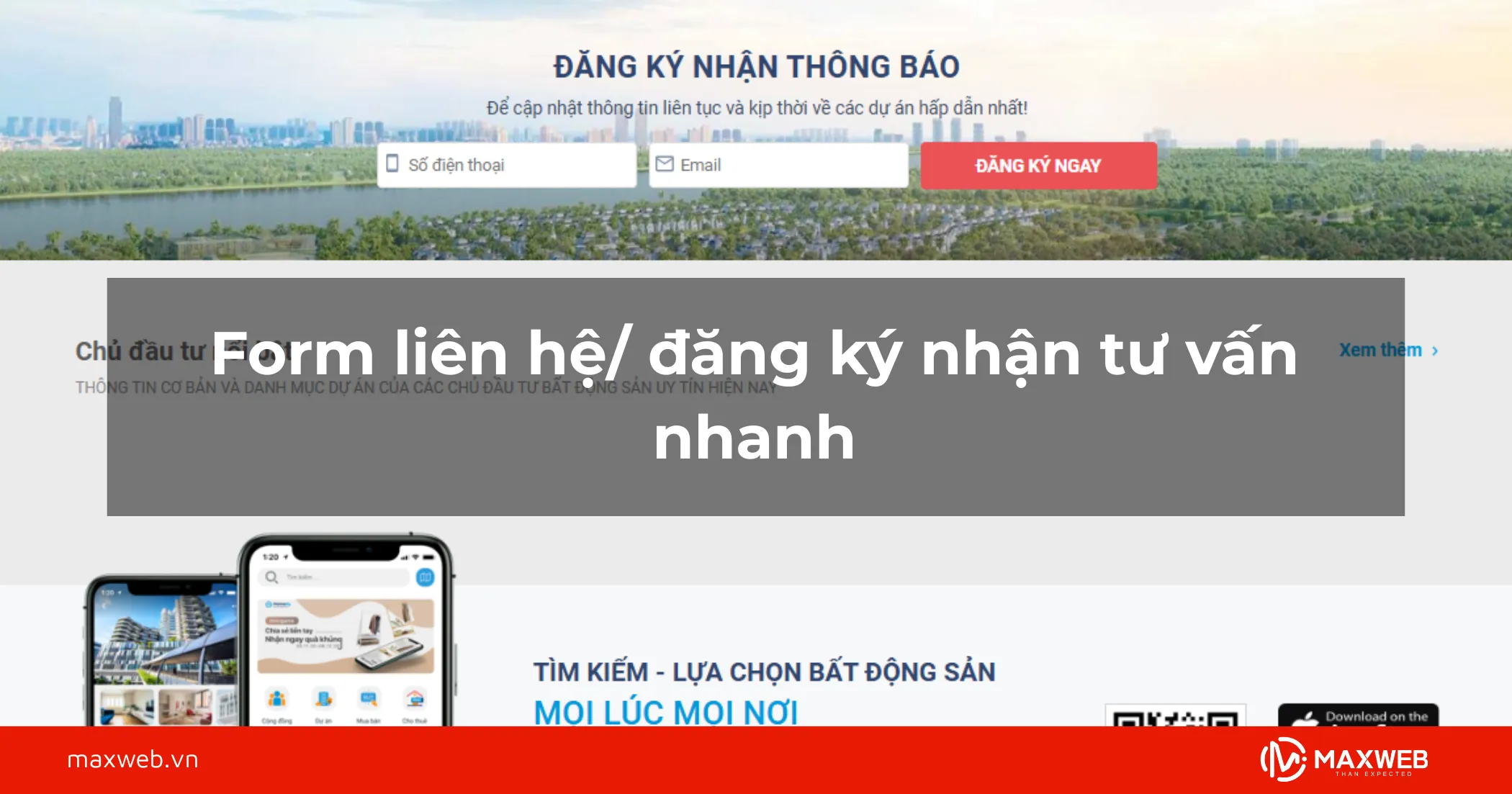 Form liên hệ/ đăng ký nhận tư vấn nhanh