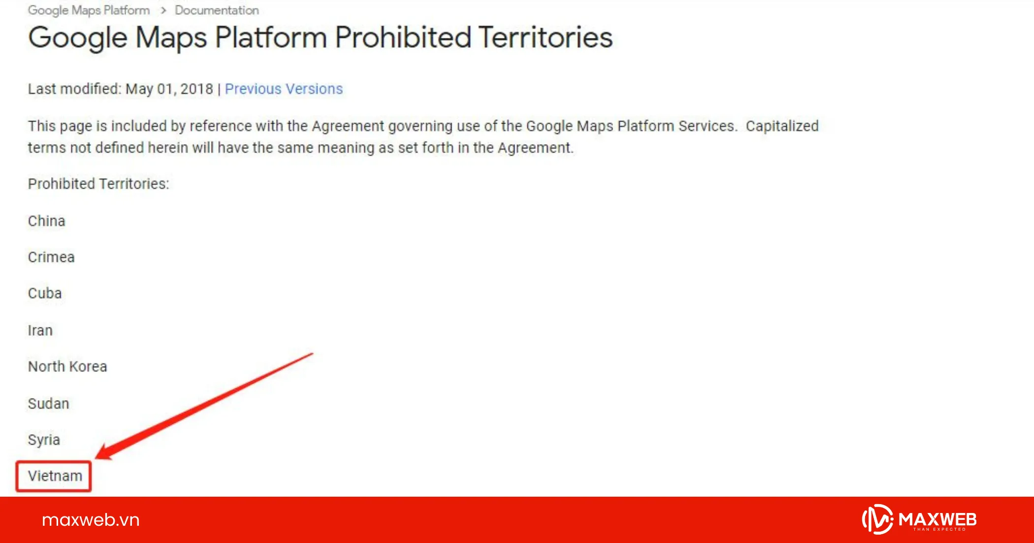 Google Map API bị chặn tại Việt Nam