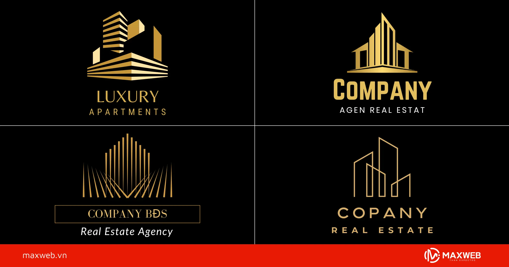 Mẫu logo công ty bất động sản cao cấp 