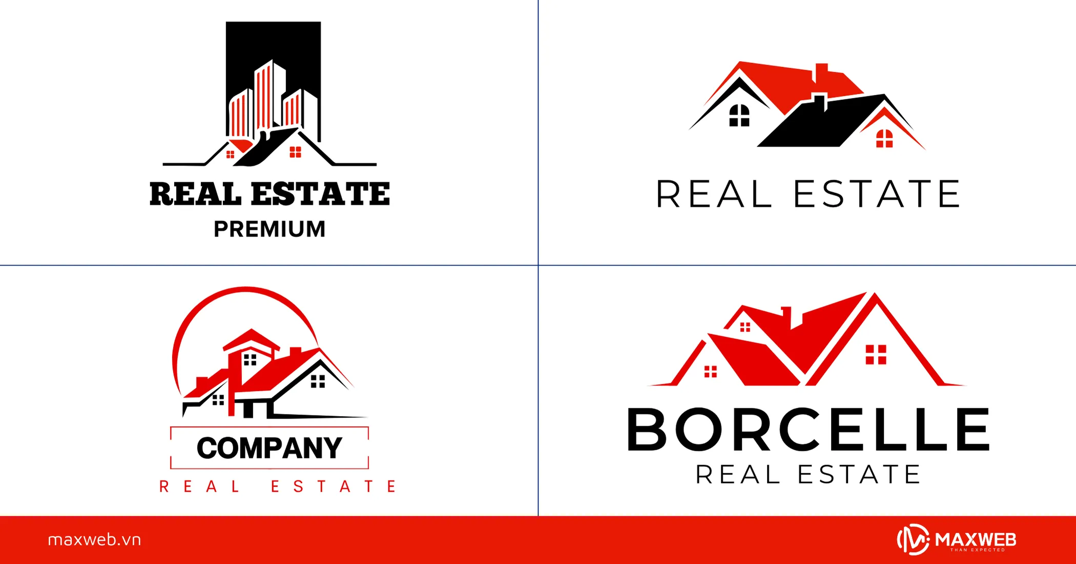 Mẫu logo biểu tượng tòa nhà, mái nhà