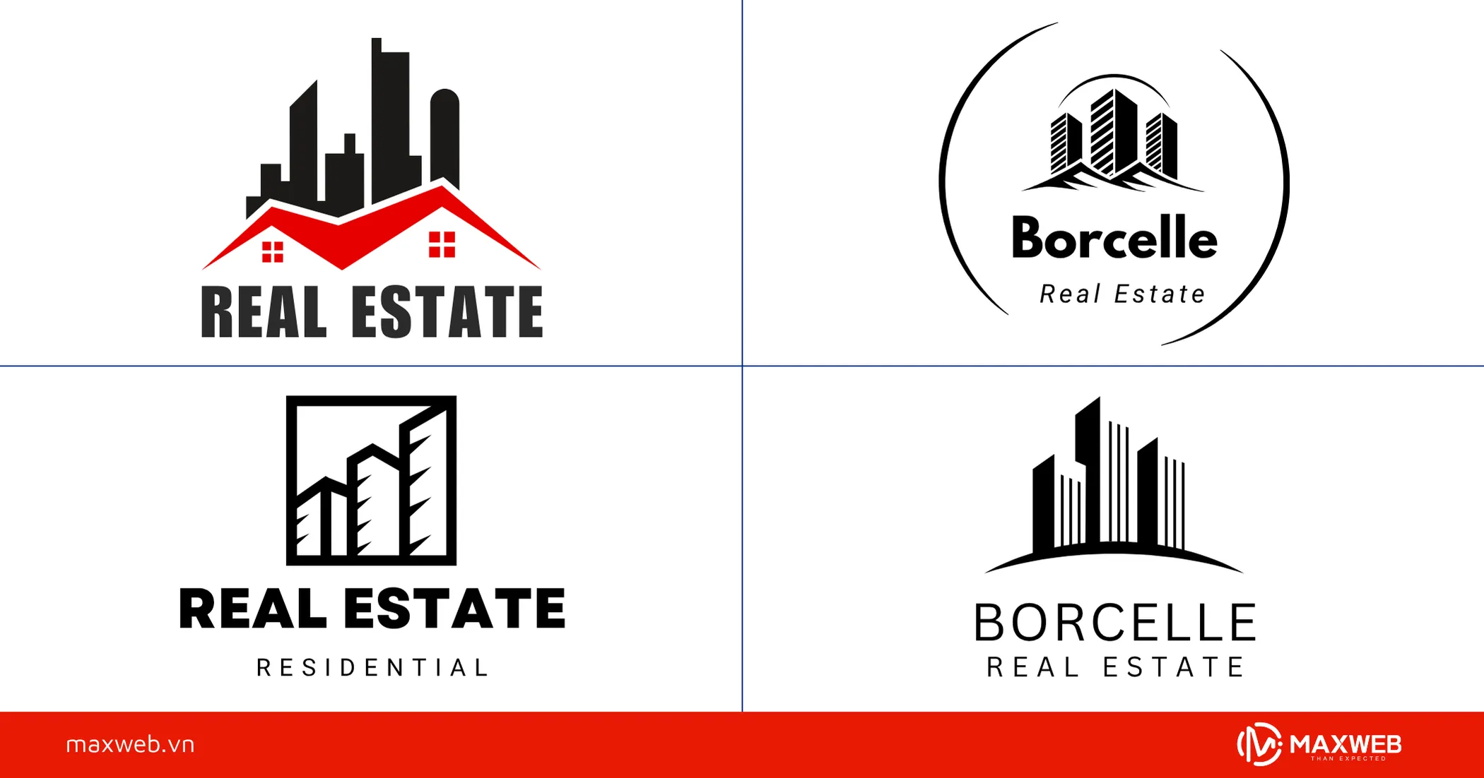 Mẫu logo phù hợp cho sàn giao dịch bất động sản 
