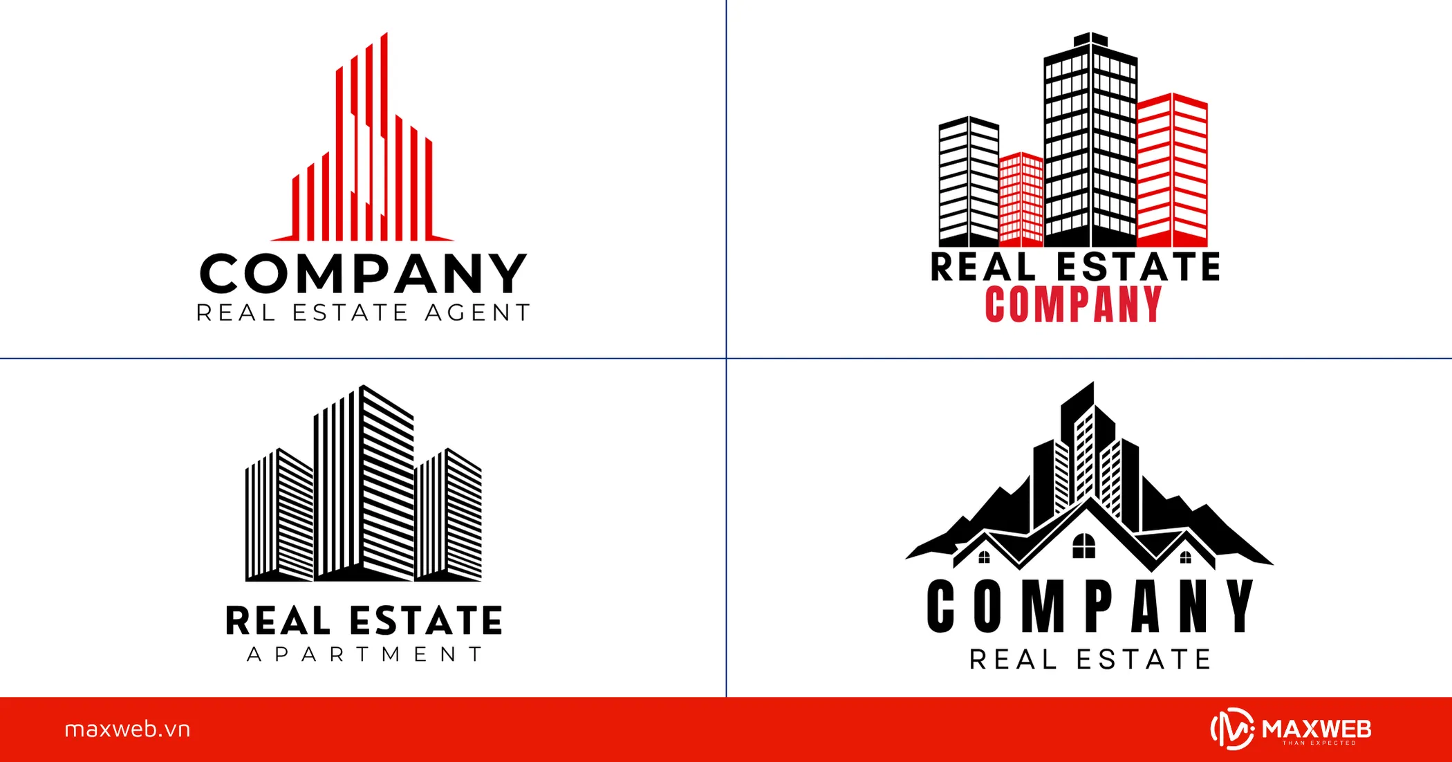 Mẫu logo phù hợp cho sàn giao dịch bất động sản 