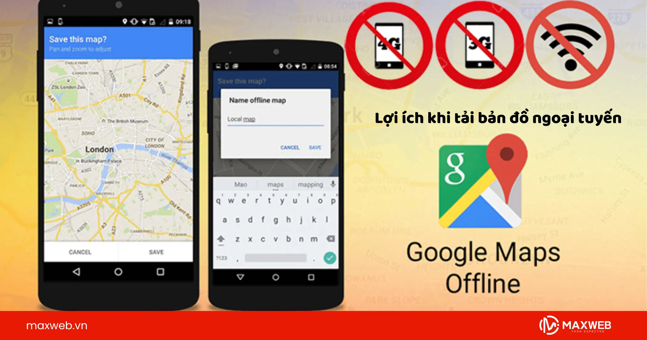 Lợi ích khi tải bản đồ ngoại tuyến