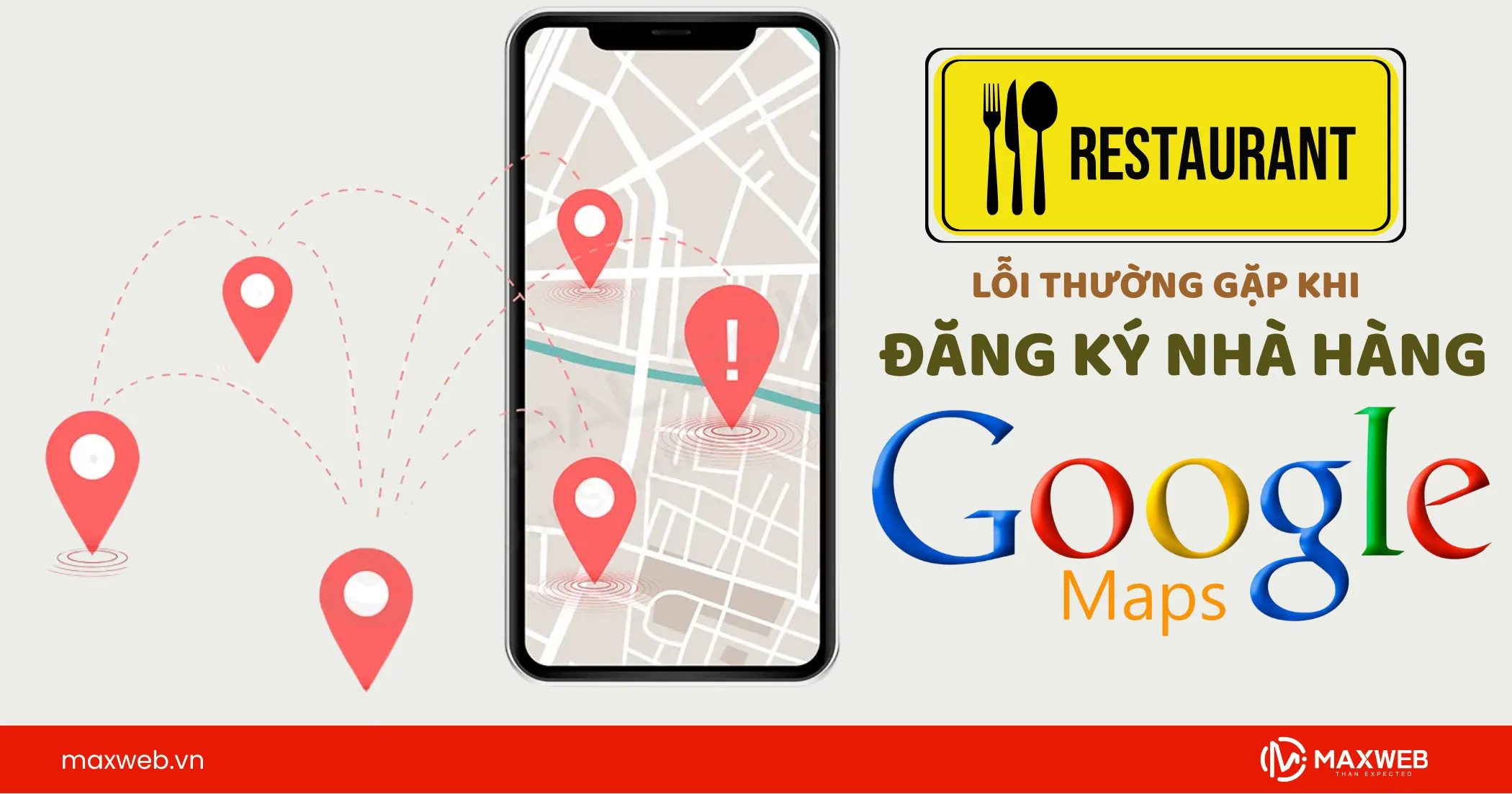 Lối thường gặp khi đăng ký nhà hàng Google Map