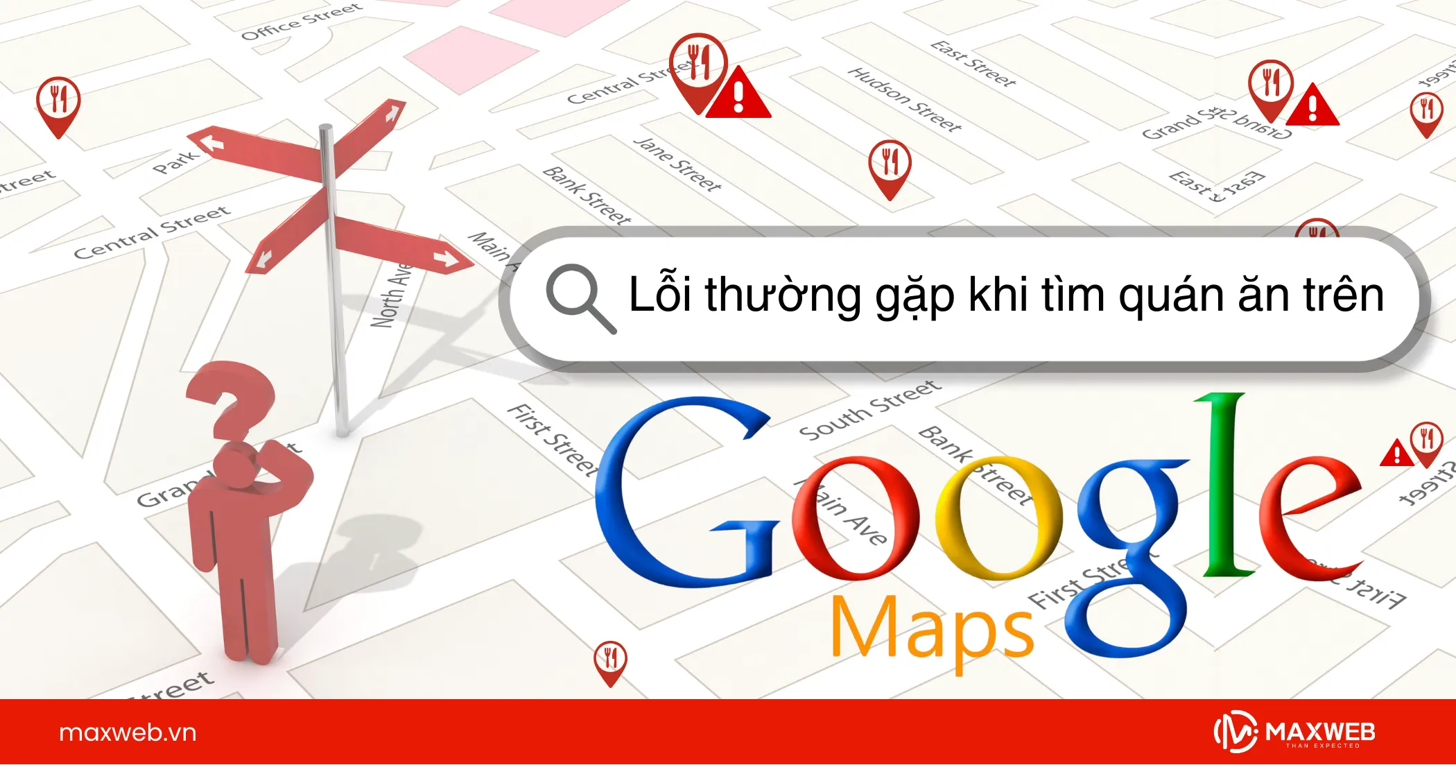 Lỗi thường gặp khi tìm quán ăn trên Google Map