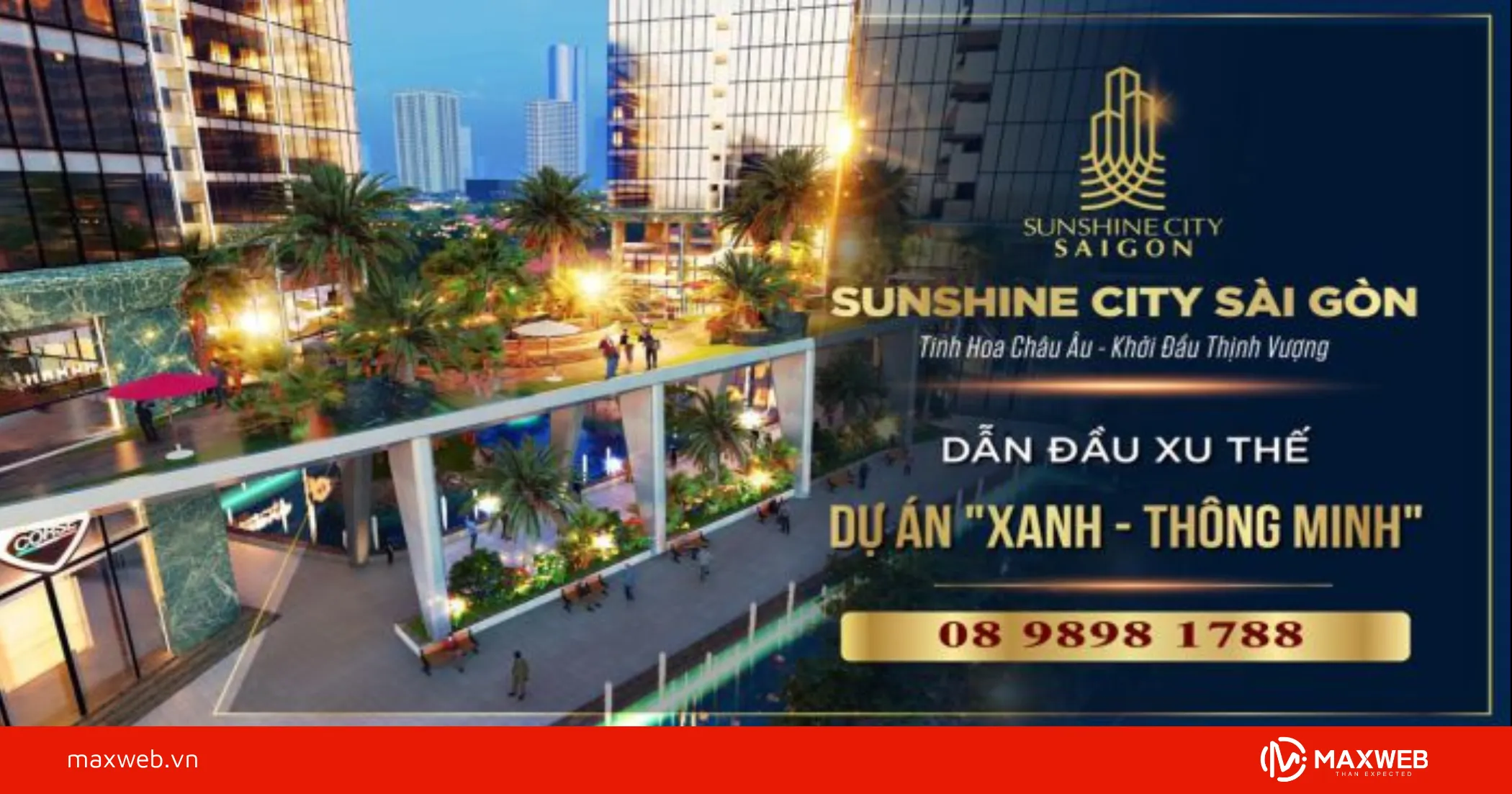 Banner khai trương bất động sản mẫu 3