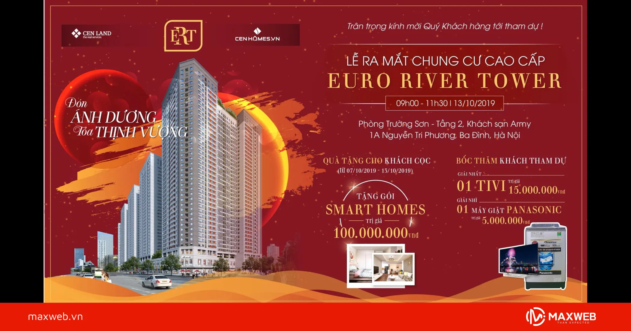 Banner khai trương bất động sản mẫu 4