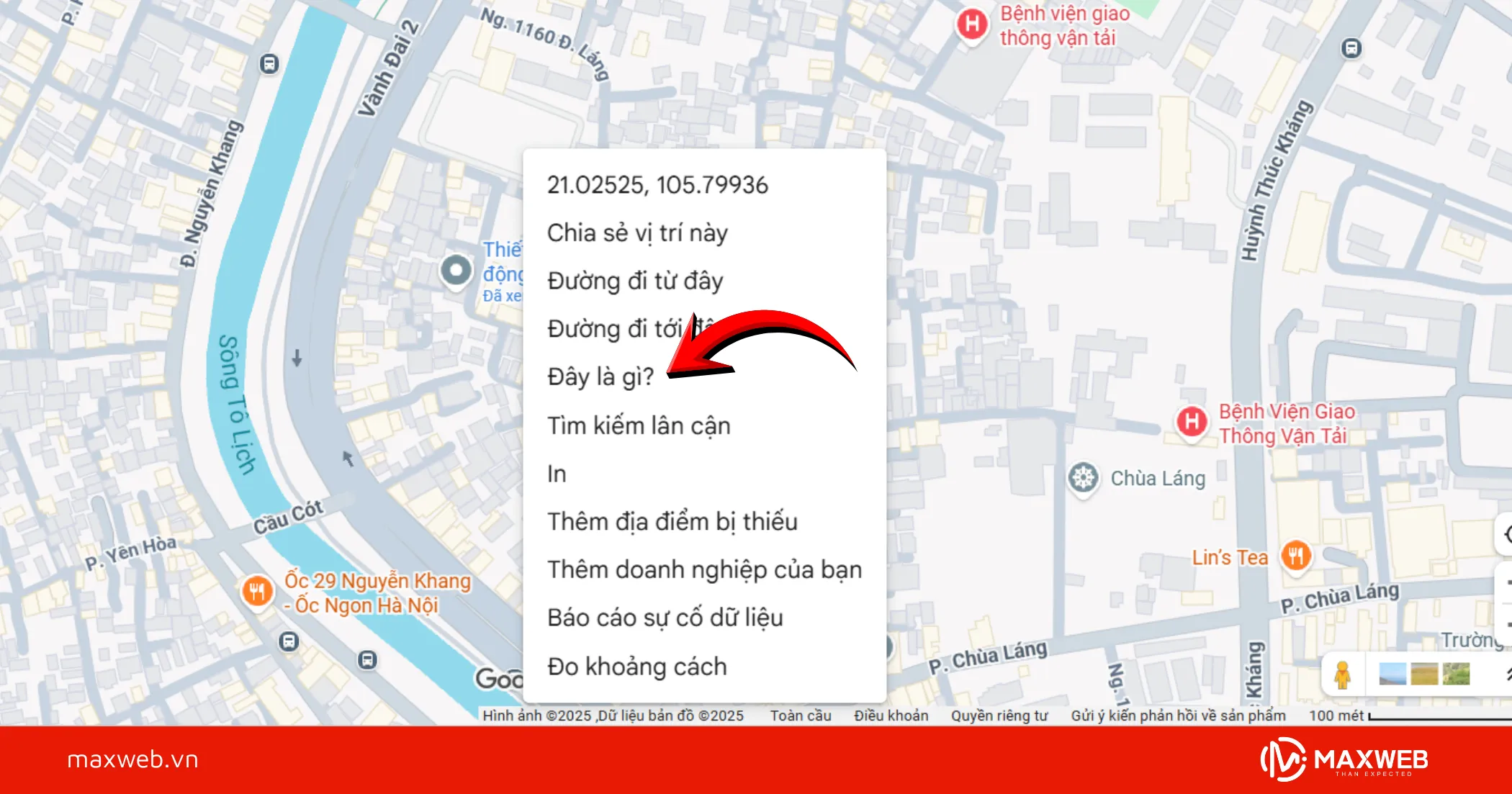 Chọn chức năng " đây là gì?"