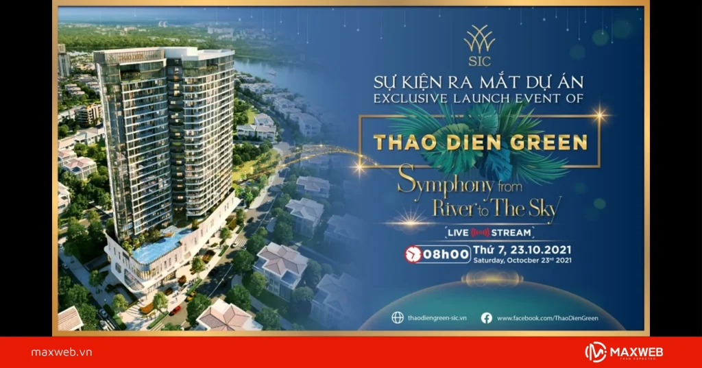 Poster khai trương, giới thiệu dự án mẫu 2