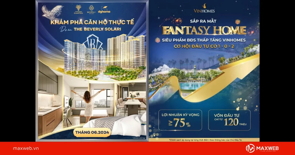 Poster khai trương, giới thiệu dự án mẫu 3