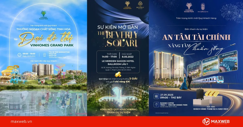 Poster sự kiện, hội thảo dự án bất động sản mẫu 4