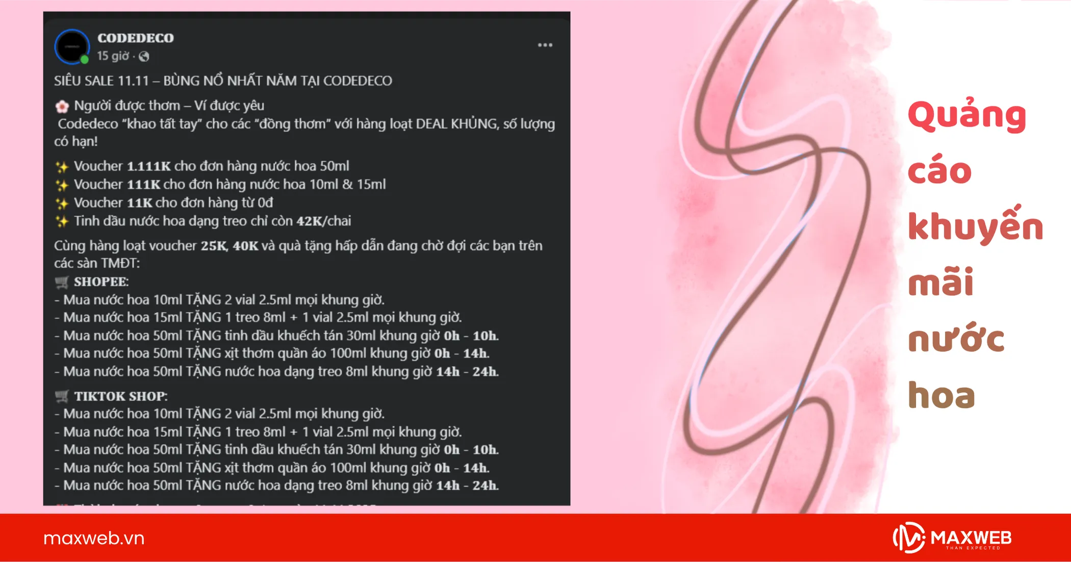 Quảng cáo khuyến mãi nước hoa