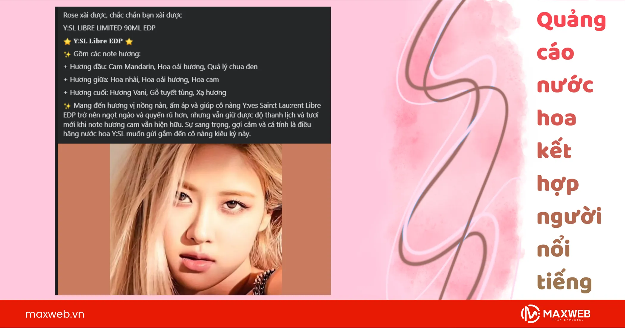 Quảng cáo nước hoa hay cùng người nổi tiếng