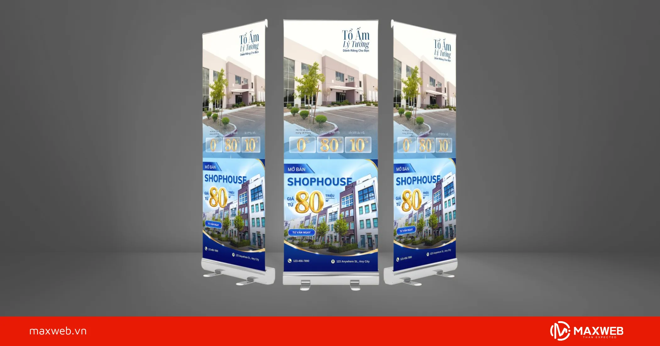 Standee giới thiệu dự án cao cấp mẫu 2