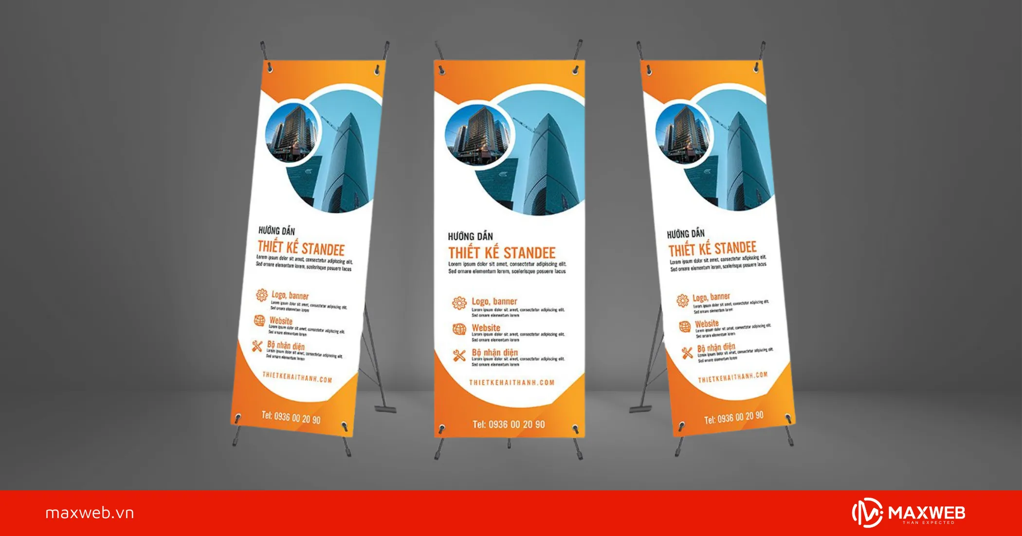 Standee giới thiệu khu đô thị và dự án quy mô lớn mẫu 1