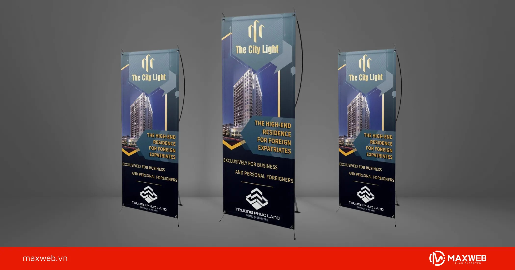 Standee giới thiệu khu đô thị và dự án quy mô lớn mẫu 3