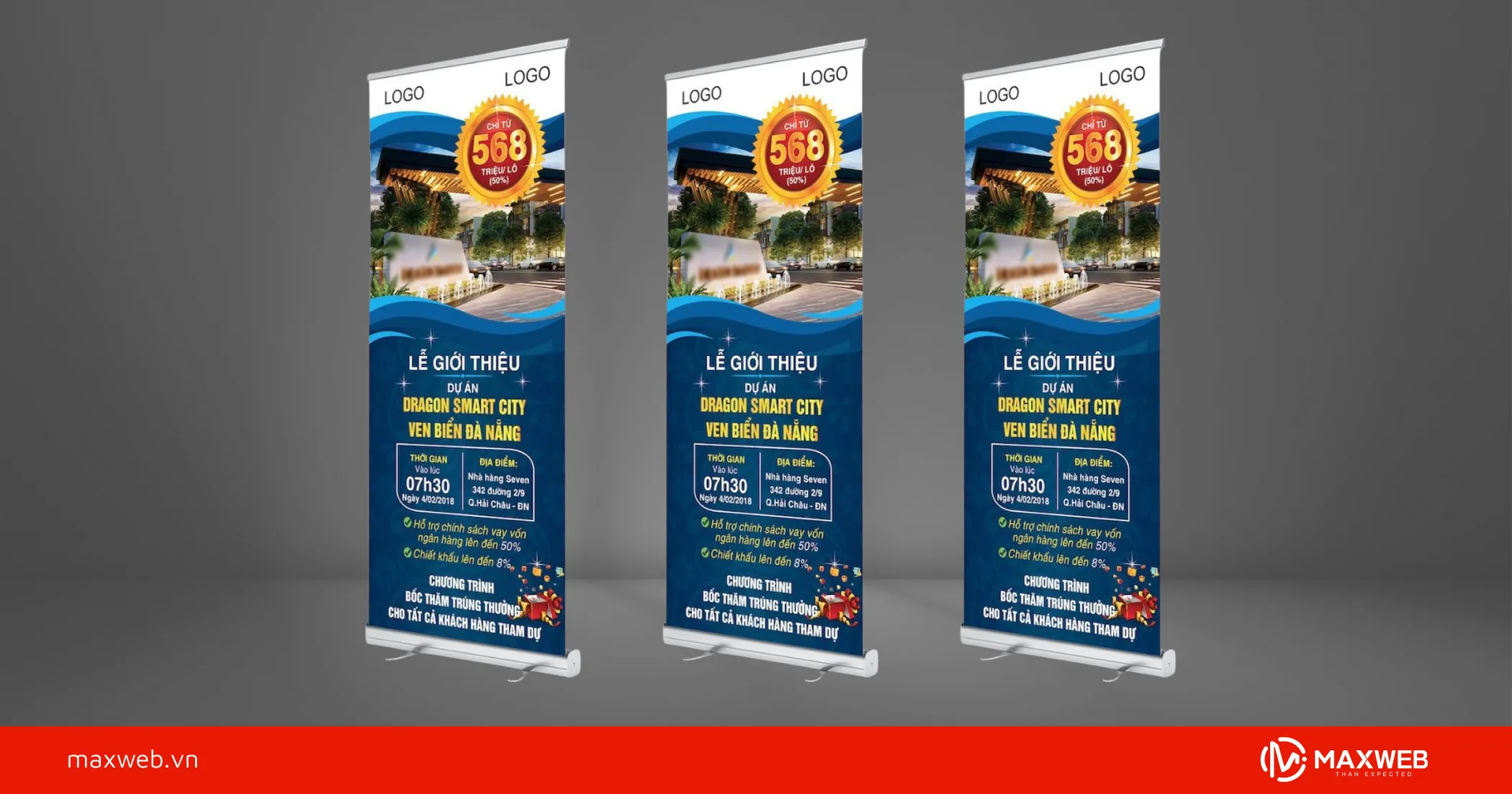 Standee giới thiệu khu đô thị và dự án quy mô lớn mẫu 5