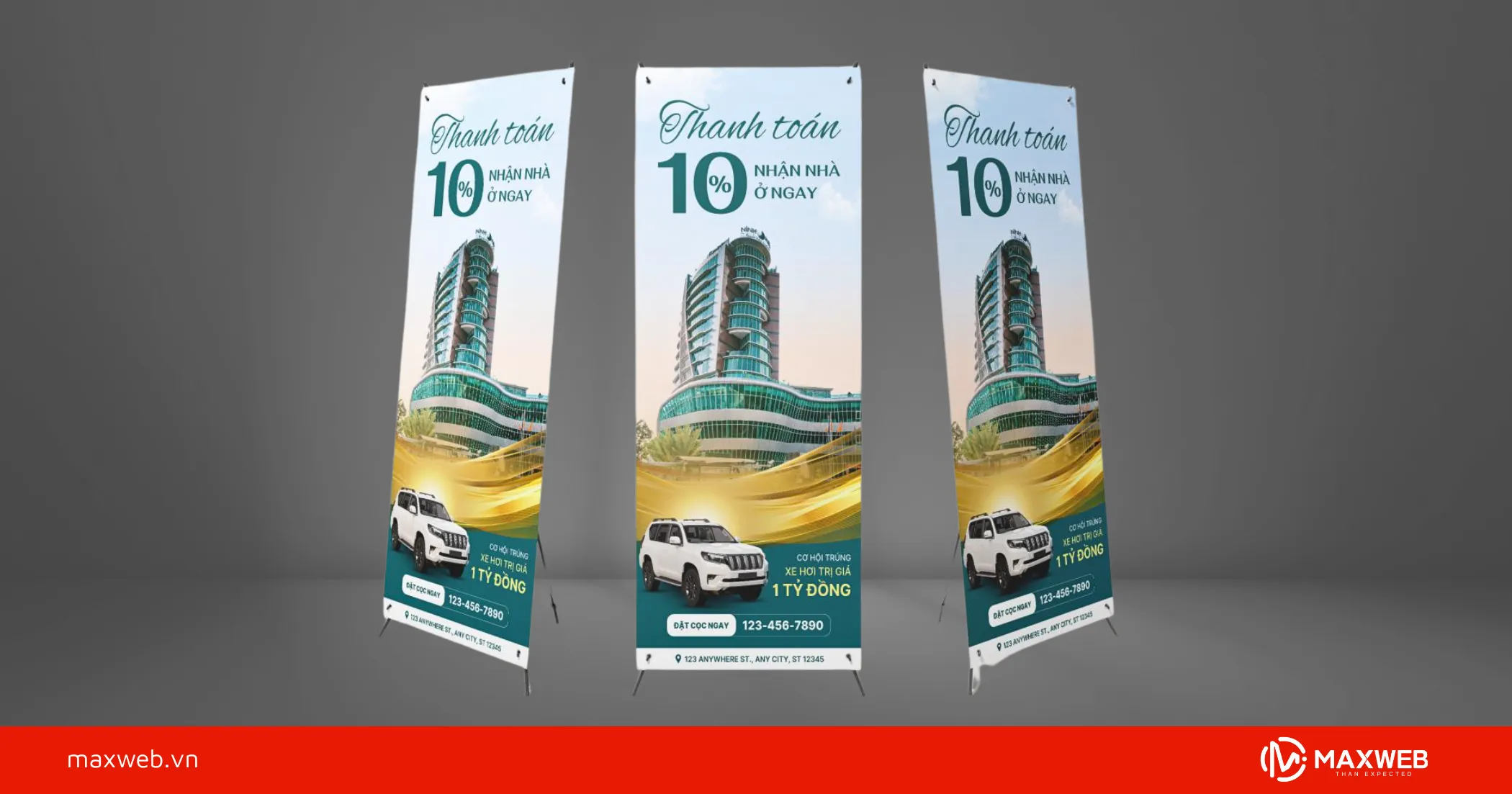 Standee phong cách hiện đại mẫu 4