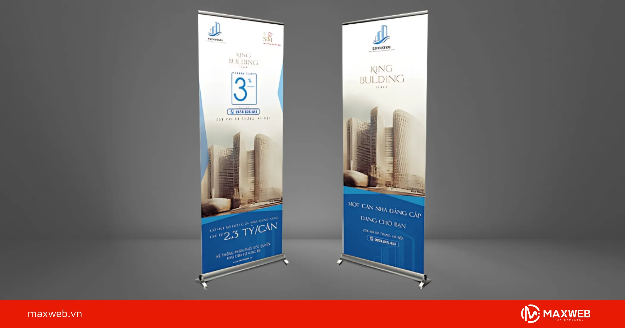 Standee mở bán căn hộ và chung cư mẫu 1