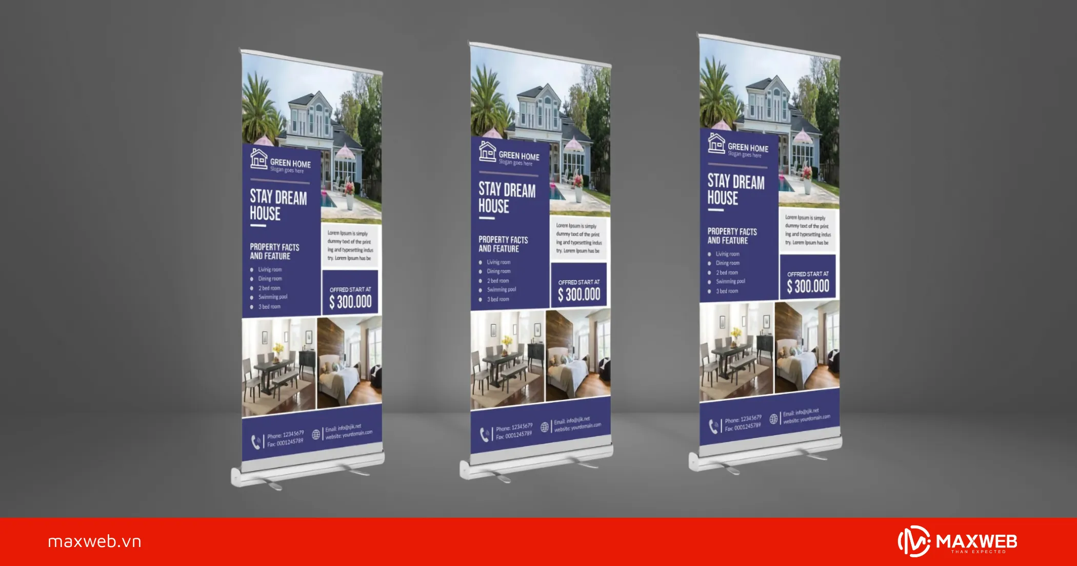 Standee mở bán căn hộ và chung cư mẫu 3