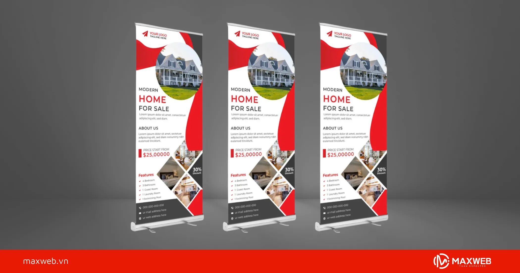 Standee mở bán căn hộ và chung cư mẫu 4