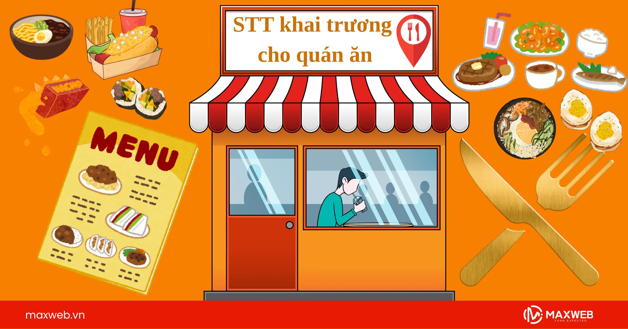 STT khai trương cho quán ăn