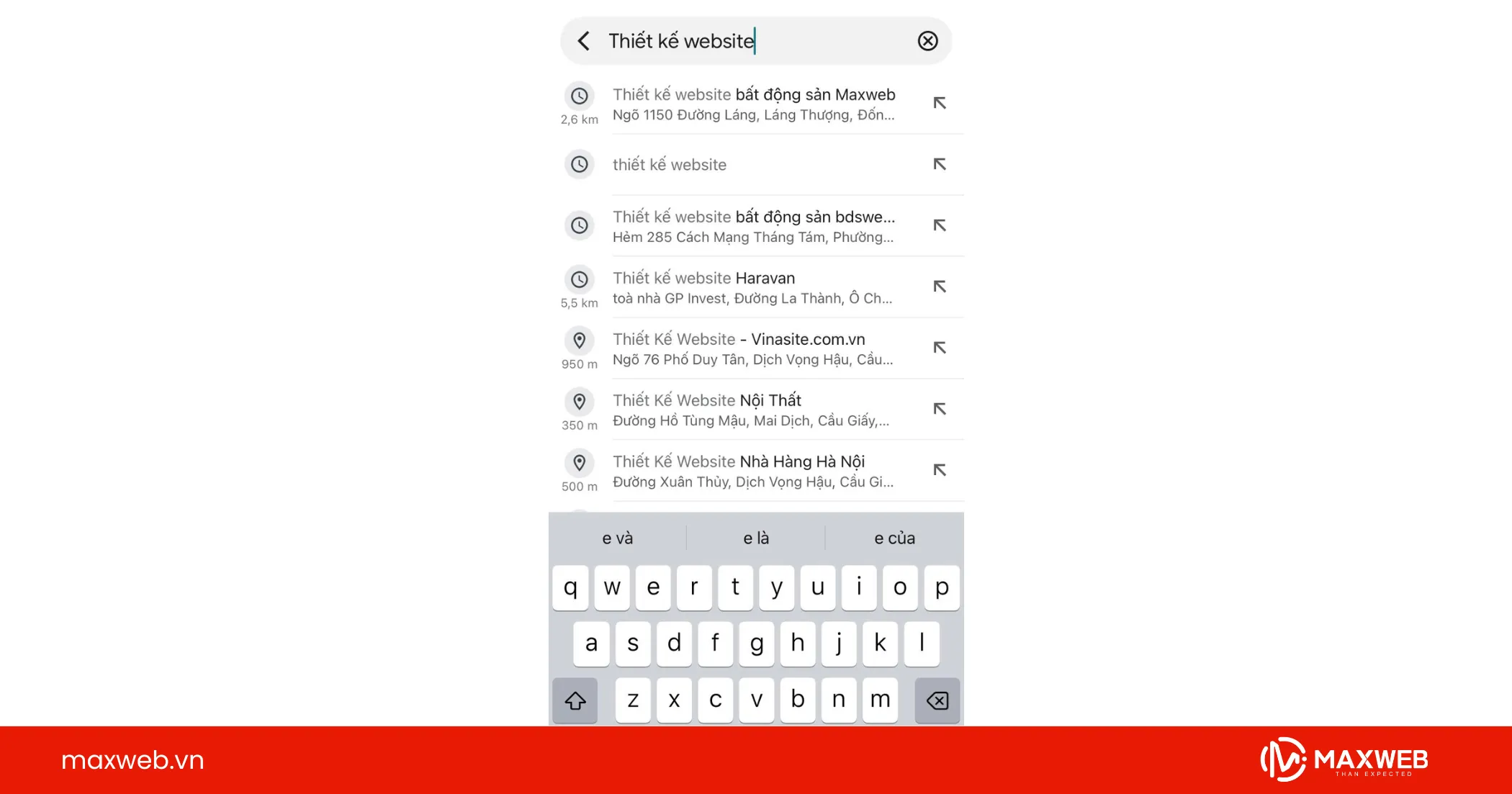 Tìm địa điểm bạn muốn lưu