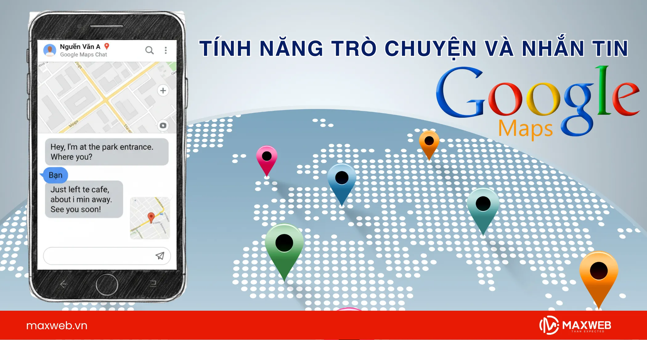 Tính năng trò chuyện và nhắn tin trên Google Map