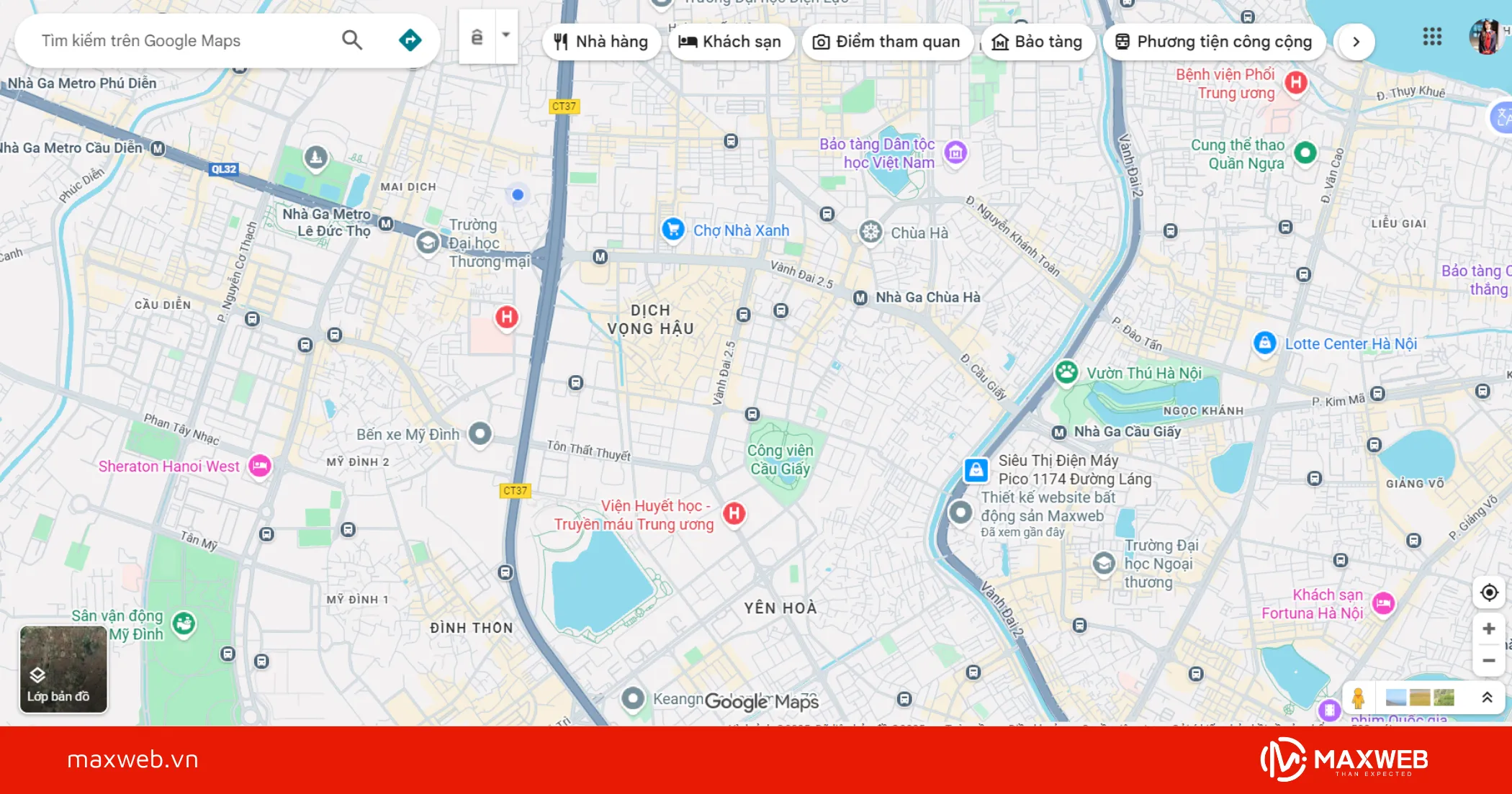 Truy cập vào Google Map