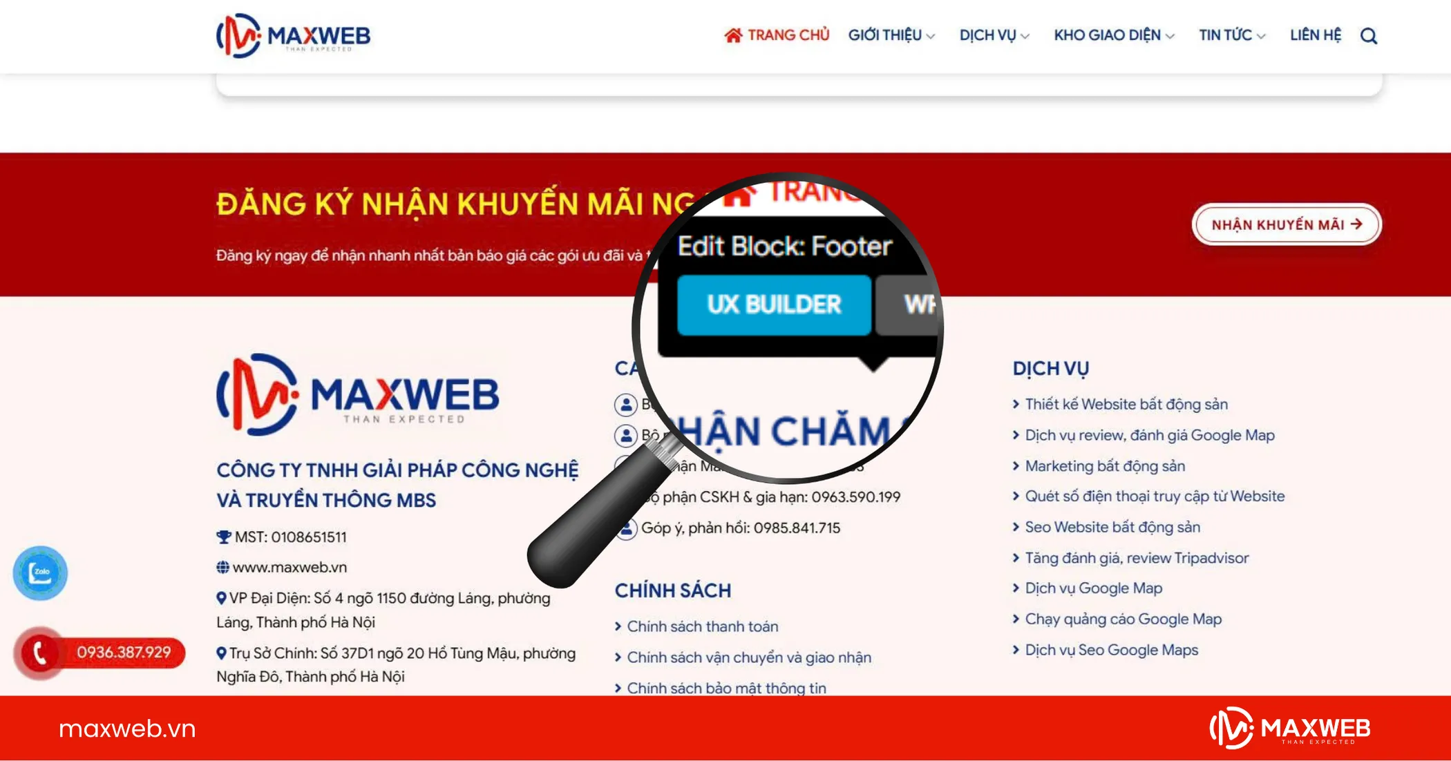 Truy cập vào website muốn chèn bản đồ