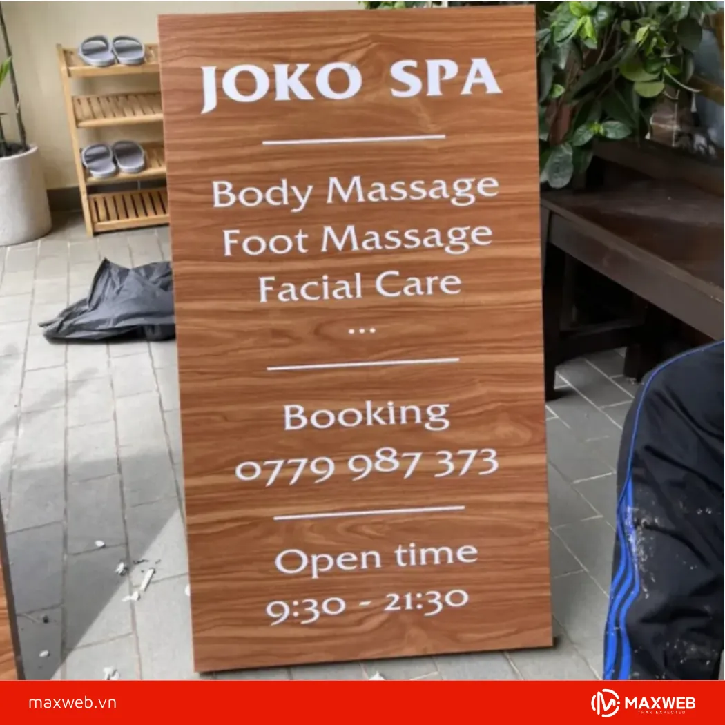 Biển hiệu spa đẹp bằng gỗ tự nhiên