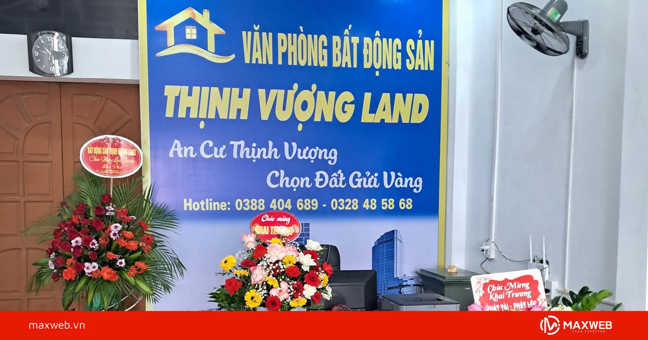 Bảng hiệu văn phòng bất động sản mẫu 2