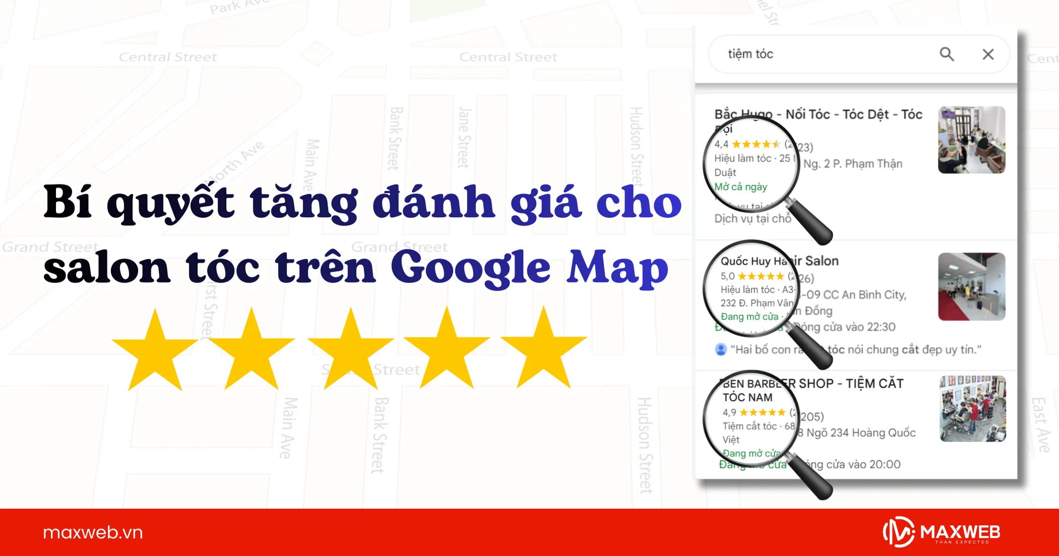 Bí quyết để tăng đánh giá cho salon trên Google Map