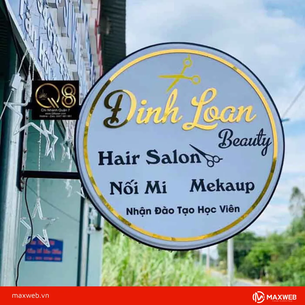 Biển quảng cáo salon tóc dạng hộp đèn