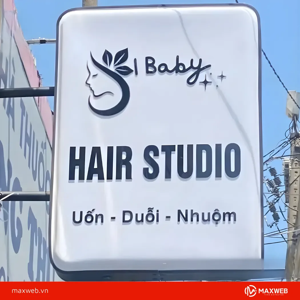 Biển quảng cáo salon tóc dạng đèn LED