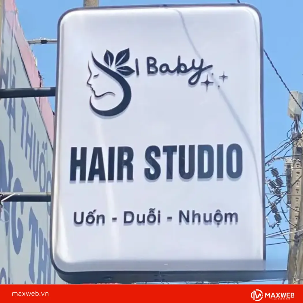 Biển quảng cáo salon tóc dạng đèn LED