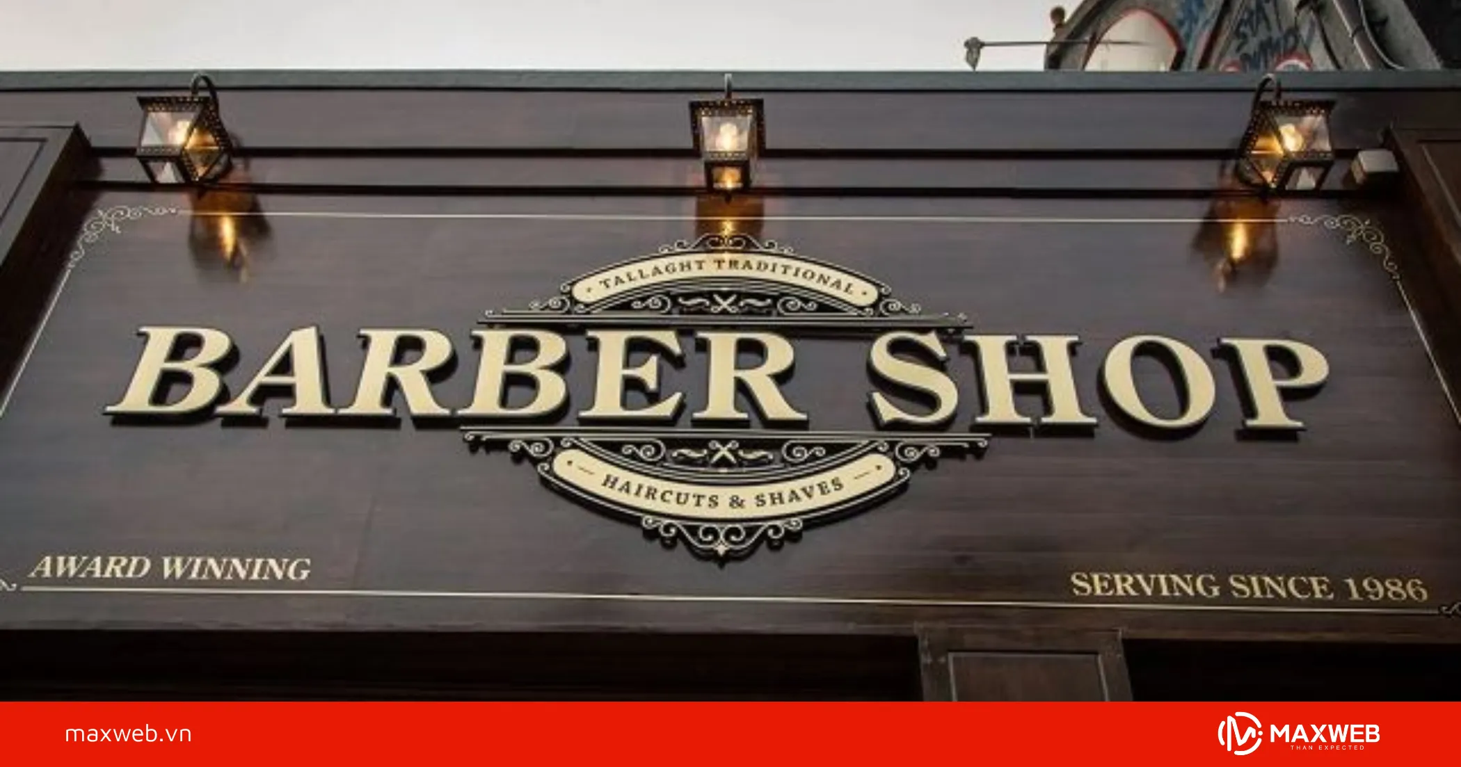 Biển tóc nam đẹp phong cách barber shop cổ điển