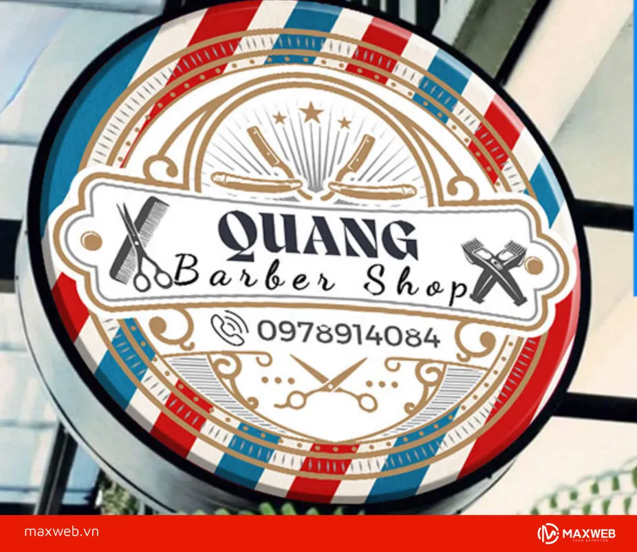 Biển vẫy tóc đẹp treo tường cho tiệm nhỏ